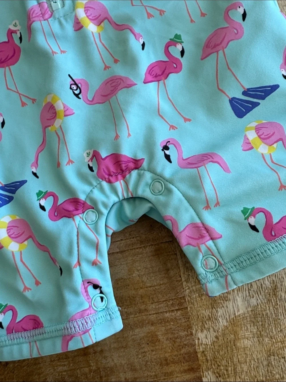 Janie and Jack Baby Flamingo Rash Guard Swimsuit 6-12m